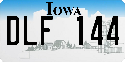 IA license plate DLF144