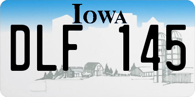 IA license plate DLF145