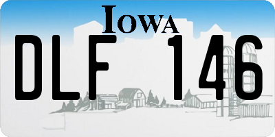 IA license plate DLF146
