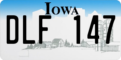 IA license plate DLF147