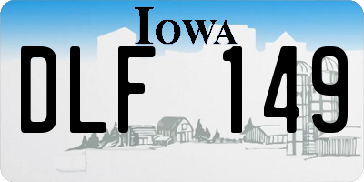 IA license plate DLF149