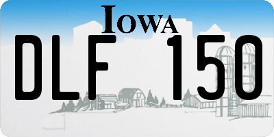 IA license plate DLF150
