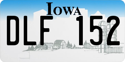 IA license plate DLF152