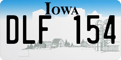 IA license plate DLF154