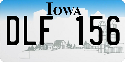 IA license plate DLF156
