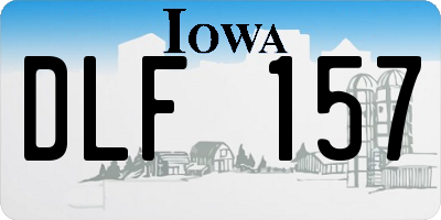 IA license plate DLF157