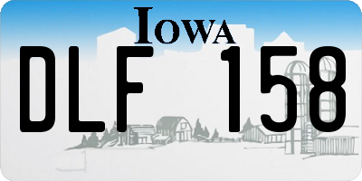 IA license plate DLF158