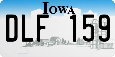 IA license plate DLF159