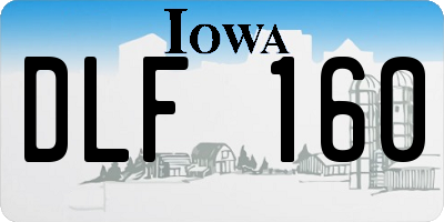 IA license plate DLF160