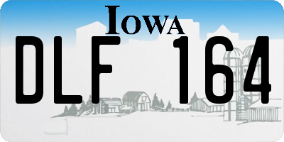 IA license plate DLF164