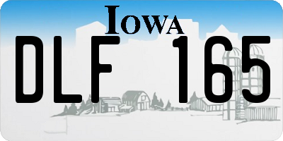 IA license plate DLF165