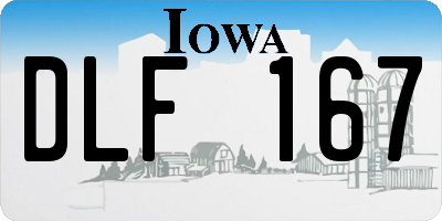 IA license plate DLF167