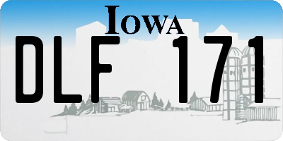 IA license plate DLF171