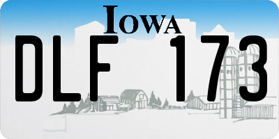IA license plate DLF173
