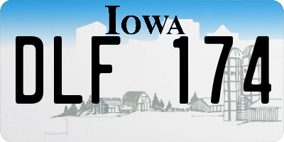 IA license plate DLF174