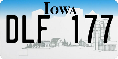 IA license plate DLF177