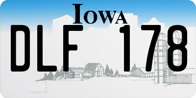 IA license plate DLF178