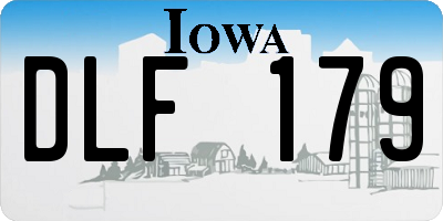 IA license plate DLF179