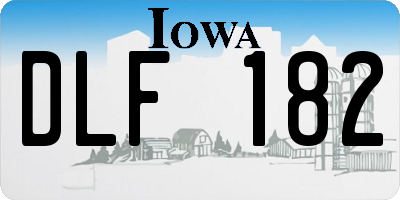 IA license plate DLF182