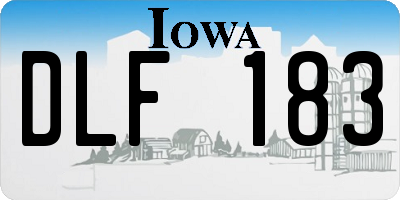 IA license plate DLF183