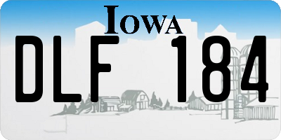 IA license plate DLF184