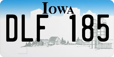 IA license plate DLF185