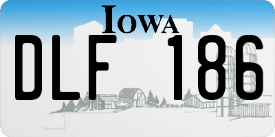 IA license plate DLF186