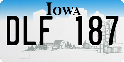 IA license plate DLF187