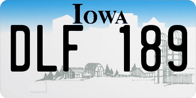 IA license plate DLF189