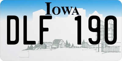 IA license plate DLF190