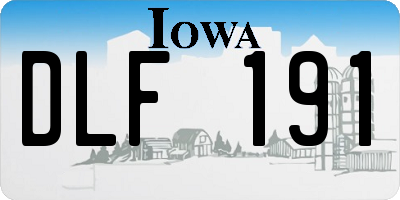 IA license plate DLF191