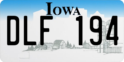 IA license plate DLF194