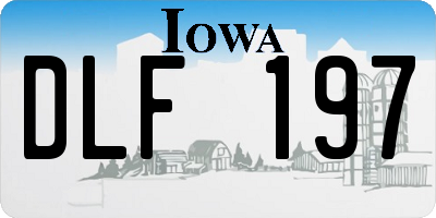 IA license plate DLF197