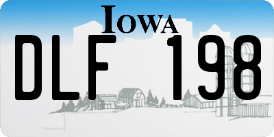 IA license plate DLF198