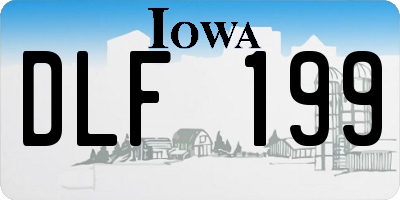 IA license plate DLF199