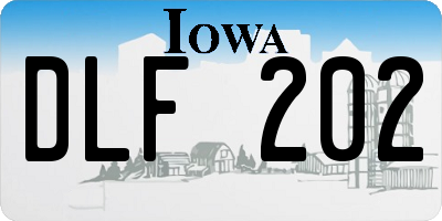 IA license plate DLF202