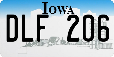 IA license plate DLF206