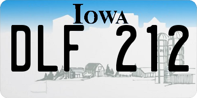 IA license plate DLF212