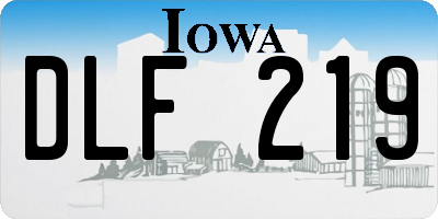 IA license plate DLF219