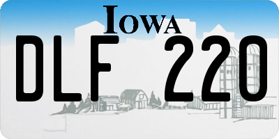 IA license plate DLF220