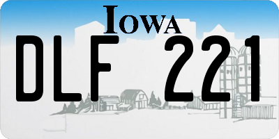 IA license plate DLF221