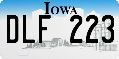 IA license plate DLF223