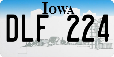 IA license plate DLF224