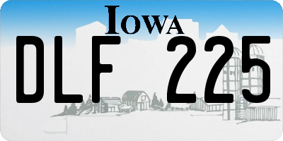 IA license plate DLF225