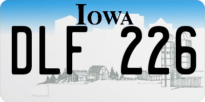 IA license plate DLF226