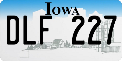 IA license plate DLF227