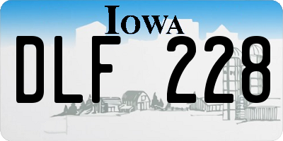 IA license plate DLF228