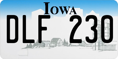 IA license plate DLF230