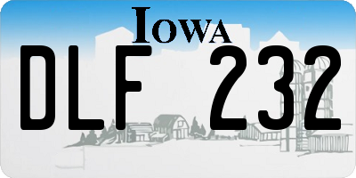 IA license plate DLF232