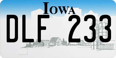 IA license plate DLF233
